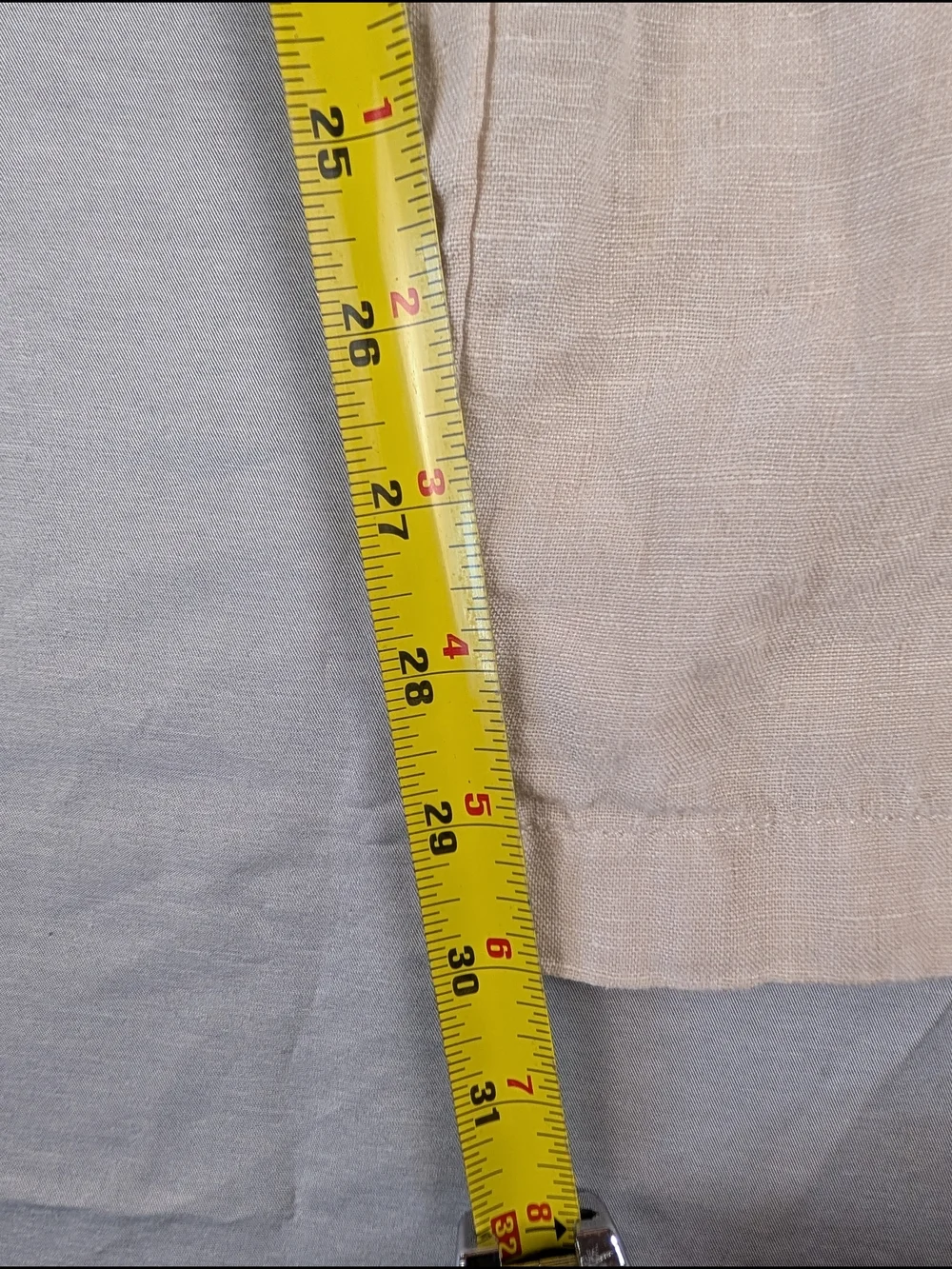 Club Room Luxury Cream Linen Men's Casual‎ Pants 40WX32 Regular Fit Straight Leg